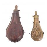 Lot 28 Two English Powder Flasks