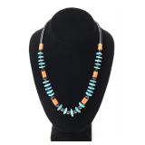 Lot 42 Lovely Turquoise, Spiny Lobster & Jet Necklace