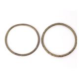 Lot 51 Pair of Filipino Brass Bangle Bracelets