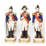 Lot 81 Dresden Hand-Painted Porcelain Statues (3) Of Napoleonic Era Marshalls