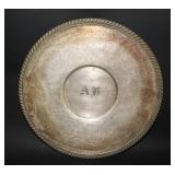 Lot 83 Large Engraved Silver Charger, Victorian