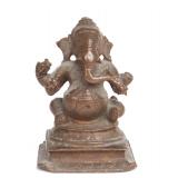Lot 117 Indian Bronze Ganesh Miniature, 16th-17th c.
