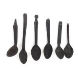 Lot 168 Group of Six Filipino Hand Carved Spoons