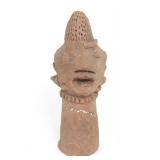 Lot 215 Koma Anthropomorphic Three-Faced Terracotta Head