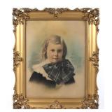 Lot 254 Antique Pastel of a Young Child