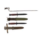 Lot 15 Three US Military Bayonets