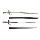 Lot 30 Lot of 2 Bayonets & Scabbard