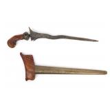 Lot 47 Balinese Keris Dagger w Scabbard