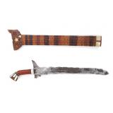 Lot 95 Moro Wavy Kris Dagger w Scabbard