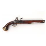 Lot 117 Massive European Flintlock Holster Pistol, 18th C.