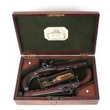 Lot 124 Cased Set of English Officers Dueling Pistols by P. Bond & Joseph Egg