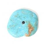 Lot 203 Natural Raw Turquoise Disc Pendant