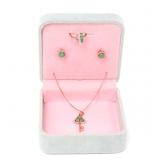 Lot 219 Gorgeous Set of Jade Necklace, Earrings & Ring