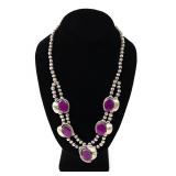 Lot 223 Beautiful Sterling Silver Squash Blossom Necklace