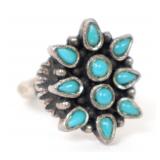 Lot 230 Gorgeous Hand Made Native American Turquoise Ring