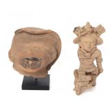 Lot 344 Vera Cruz Pottery Had & Standing Figure