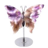 Lot 382 Gorgeous Natural Amethyst Butterfly on Custom Stand