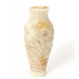 Lot 487 Chinese Heavy Hardstone Carved Vase