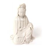 Lot 497 Chinese Blanc De Chine Seated Guanyin