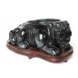 Lot 510 Large Chinese Hardstone Carving, Jaguar