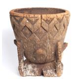 Lot 587 African Heavy Wooden Mortar