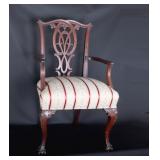Lot 598 Antique Mahogany Chippendale Arm Chair
