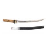 Lot 49 Japanese Wakizashi Sword w Scabbard, Koto Period 900CE - 1596CE
