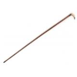Lot 86 English Silver & Bone Walking Stick