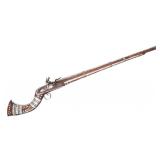 Lot 91 Afghan MOP Inlaid Jezail Flintlock Rifle