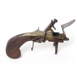 Lot 93 Engraved Flintlock Tinder Pistol, 18th century