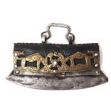Lot 107 Tibetan Leather & Brass Openwork Chuckmuck (Fire Start), 19th c.