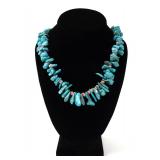 Lot 130 Native American Chip Turquoise & Spiny Lobster Necklace