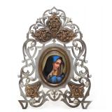Lot 135 Nickel Silver Mater Dolorosa Plaque of Our Lady of Sorrows