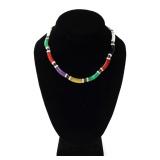 Lot 156 Gorgeous Chinese Multi-Colored Jade Necklace