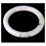 Lot 158 Lovely Chinese White & Green Jade Bangle