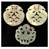 Lot 160 Collection of Chinese Pierced Celadon Plaques