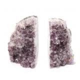 Lot 203 Lovely Pair of Raw Amethyst Bookends