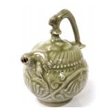 Lot 254 Unusual Chinese Crackle Glazed Teapot