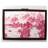 Lot 256 Beautiful Rose and White Chinese Plaque