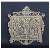 Lot 337 Pierced Brass Newspaper Shelf