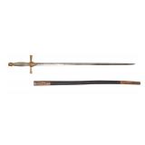 Lot 8 NCO Militia Sword w Scabbard, Civil War-Era