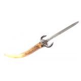 Lot 30 Horn Gamblers Knife w 3-Sided Blade