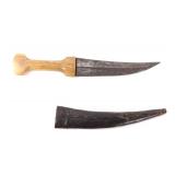 Lot 52 Indian Jambiya Dagger w Sheath