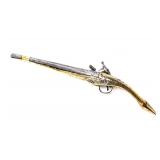 Lot 105 Fine Albanian Rat Tail Flintlock Pistol, 18th c.