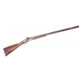 Lot 113 Fine Damascus Double Barrel Percussion Shotgun