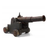 Lot 114 Iron Pin-Fire Cannon & Carriage, 19th c.