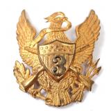Lot 124 Early Brass Helmet Badge, Great Seal of the United States