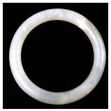 Lot 171 Beautiful Natural White Jade Chinese Bangle