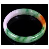Lot 174 Gorgeous Chinese Rainbow Jade Bangle Bracelet