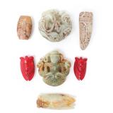 Lot 177 Collection of Chinese Hardstones, 7 Pieces